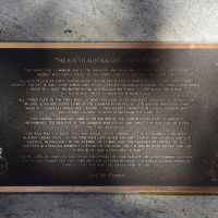 The plaque commemorating the South Australians who participated in the 'Dambusters' raid in May 1943
