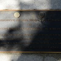 The plaque commemorating the Reserve Forces of South Australia