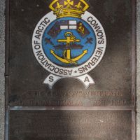 The plaque commemorating those who served in the Arctic convoys during the Second World War