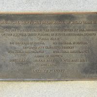 The plaque commemorating those who served in the medical services during the Second World War