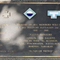 The plaque commemorating the 2/48th Australian Infantry Battalion SWW