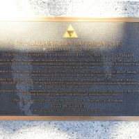 The plaque commemorating those who served in the 2/4th Machine Gun Regiment during the Second World War