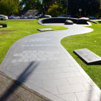 The pathway leading to the Memorial