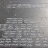Section of the pathway, with the names of Aboriginal and Torres Strait Islander men and women who have served
