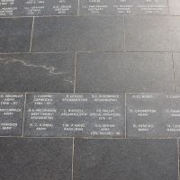 Section of the pathway, with the names of Aboriginal and Torres Strait Islander men and women who have served