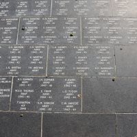 Section of the pathway, with the names of Aboriginal and Torres Strait Islander men and women who have served