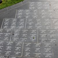 Section of the pathway, with the names of Aboriginal and Torres Strait Islander men and women who have served