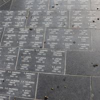Section of the pathway, with the names of Aboriginal and Torres Strait Islander men and women who have served