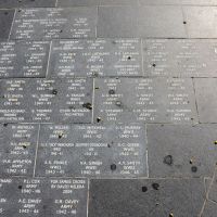 Section of the pathway, with the names of Aboriginal and Torres Strait Islander men and women who have served