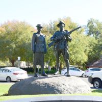 The figures atop the Memorial