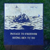 Illustration representing those who fled Vietnam for the safety of Australia