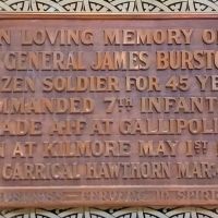 Major Gen James Burston Memorial plaque