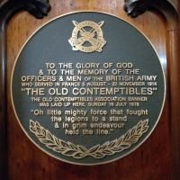 Old Contemptibles Memorial Plaque
