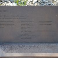 The plaque listing the Memorial donors