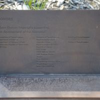 The plaque listing the Memorial donors