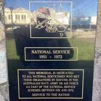 National Service Plaque