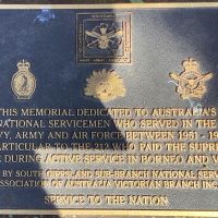 National Service Memorial Plaque