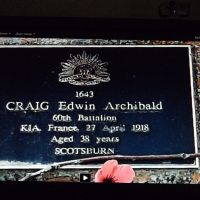 Edwin Craig. Service No. 1643. Tree No. 36.