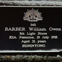 William Barber.  Service No. 540.  Tree No. 07.