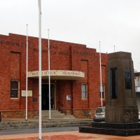 Bowraville War Memorial with Military Museum (Frank Partridge, VC Museum) in the Background