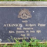 Robert Atkinson, Service No 4429. Tree No. 3.