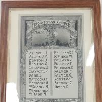 Maldon Presbyterian Church Roll of Honor