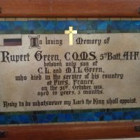 CQMS Rupert Green Memorial Plaque