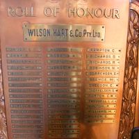 Wilson, Hart & Co 1939 - 1945 Roll of Honour Board