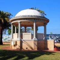 Kingaroy Soldiers Memorial Rotunda with the All Conflicts Mural in the Background