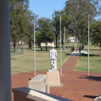 Kingaroy Memorial Park Soldiers Memorial Statue as Viewed from the Memorial Rotunda