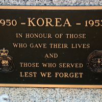 Nanango War Memorial Korean War Commemorative Plaque