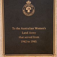 Crows Nest War Memorial Australian Women's Land Army Memorial Plaque