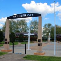 Crows Nest War Memorial with Replica Long Tan Cross and "Lest We Forget" Bench Seating