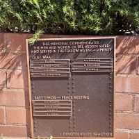 One of 13 plaques on the wall