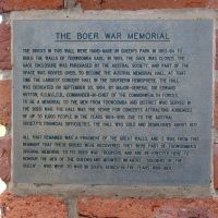 Toowoomba Boer War Memorial Gates Interpretative Plaque