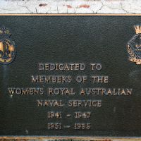 Toowoomba Mothers' Memorial Gardens Womens Royal Australian Naval Service (WRANS) Commemorative Plaque