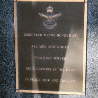 Toowoomba Royal Australian Air Force Memorial Dedication Plaque