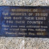 Toowoomba 25th Battalion Memorial Gallipoli Lone Pine Grove Dedication Plaque