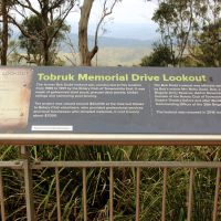 Tobruk Memorial Drive and Brigadier Bob Dodd Lookout Interpretative Board