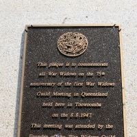 Toowoomba War Widows Guild Commemorative Plaque