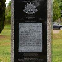 The front panel of the memorial