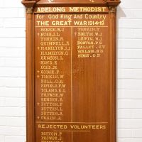 The Adelong Methodist Roll of Honour, on display in the Adelong Alive Museum