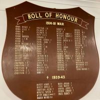 Roll of honour of WW1 and WW2 service in RSL memorial