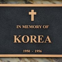 The plaque commemorating those who served in Korea