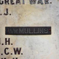 Plaque affixed to include William Mullins