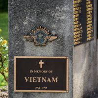 Plaque commemorating those who served in Vietnam