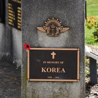 Plaque commemorating those who served in Korea