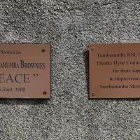 Plaques acknowledging community input