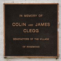 Plaque in memory of local benefactors