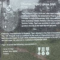 Thomas Lyons Snr, WW1